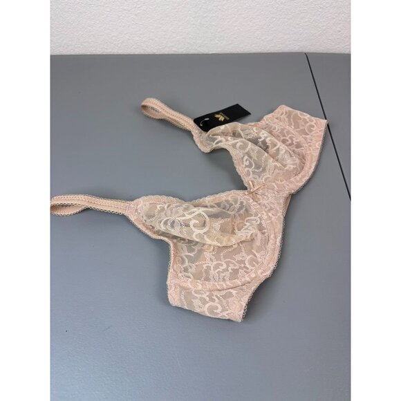 Wacoal women's 32D beige beyond basic underwire bra unlined lace casual NWT - Picture 3 of 5